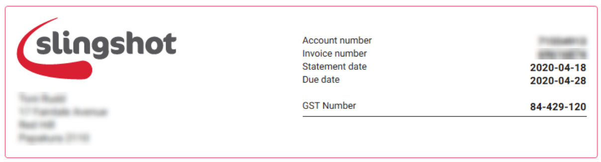 Billing payment Slingshot